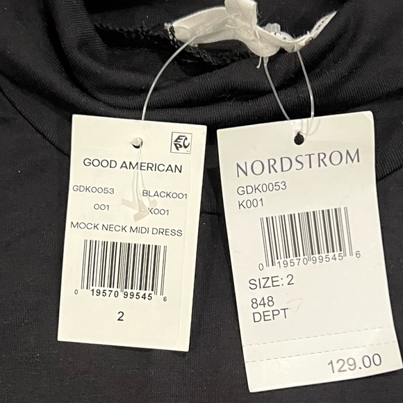 NWT Good American mock neck midi dress - Picture 4 of 4